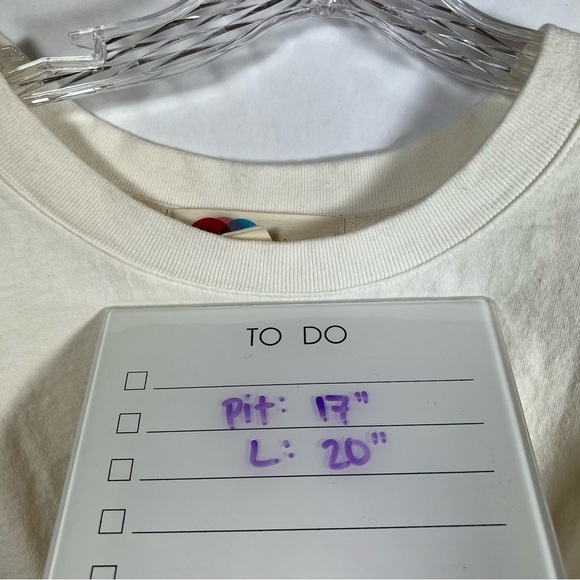 Free People beach women’s smocked t-shirt size S crewneck short sleeve white - Picture 11 of 11